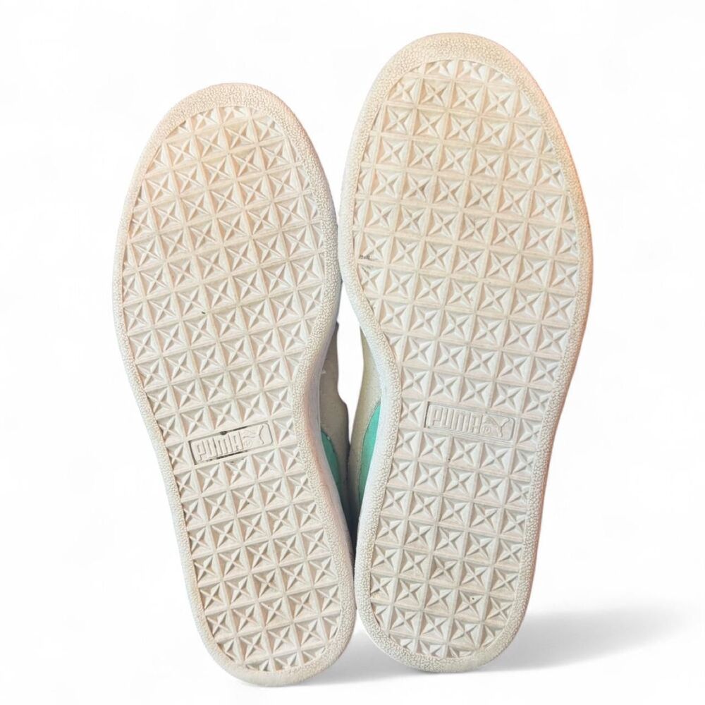 Puma Suede Classic Mint Green Low Top Sneakers Women’s Size 6.5 Casual Shoes - Picture 4 of 8